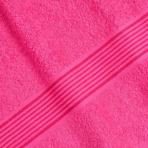 Belizzi Home Ultra Soft 6 Pack Cotton Towel Set, Contains 2 Bath Towels 28x55 inch, 2 Hand Towels 16x24 inch & 2 Wash Coths 12x12 inch, Ideal Everyday use, Compact & Lightweight - Hot Pink