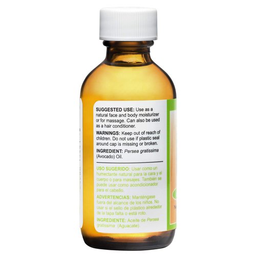 De La Cruz Avocado Oil - Expeller Pressed Pure 100% Avocado Oil for Hair and Body - Lightweight Body Oil for Dry Skin - 2 FL. OZ. (4 Bottles)