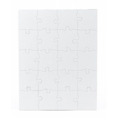 Hygloss Puzzles DIY Party Invite - Blank Puzzle for Decorating - Art Activity - Use as Party Favors - White, Sturdy – 10.25 x 13.25 Inches, 20 Pieces - Comes with Envelopes - 4 Qty
