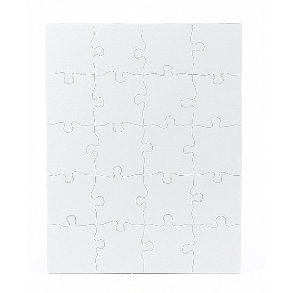 Hygloss Puzzles DIY Party Invite - Blank Puzzle for Decorating - Art Activity - Use as Party Favors - White, Sturdy – 10.25 x 13.25 Inches, 20 Pieces - Comes with Envelopes - 4 Qty