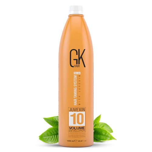 Global Keratin GK HAIR Professional Hair Creme 10 Volume Developer 33.8 Fl Oz for Hair Coloring Bleach - High-Performance Long Lasting Semi-Permanent Hair Color Toner Dye