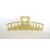 Generic Gold weave texture metal hair claw clip jaw clip for medium fine hair