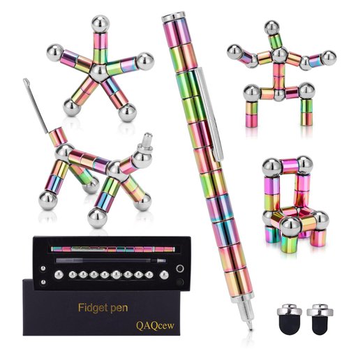 QAQcew Fidget Pen, Decompression Magnetic Fidget Toy Pen, Magnet Pen Fidget Toy Relieve Pressure Novel Toy Gift for Kids or Friends!