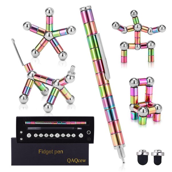 QAQcew Fidget Pen, Decompression Magnetic Fidget Toy Pen, Magnet Pen Fidget Toy Relieve Pressure Novel Toy Gift for Kids or Friends!