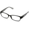 Foster Grant Kyra Reading Glasses, Black/Transparent, 59 mm