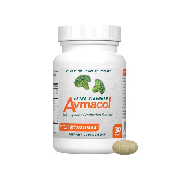 Nutramax Laboratories Avmacol Extra Strength Sulforaphane-Producing Supplement for Detoxification, Antioxidant Support, Immune Health, Adults & Children, Moringa, 30 Tablets