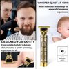 genkigold Hair Trimmer for Men: Professional Zero-Gap Men's Hair Clippers for Precision Haircuts, Grooming Kit with Portable Cordless Design,Rechargeable Lasting 180 mins,Travel Essential,Gold Buddha