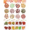 Kalolary 2 Boxes Maple Leaves Nail Art Sequins, 3D Fall Leaves Stickers for Acrylic Nails, Maple Leaves Wood Pulp Glitter Flakes for Autumn Nail Art Decorations