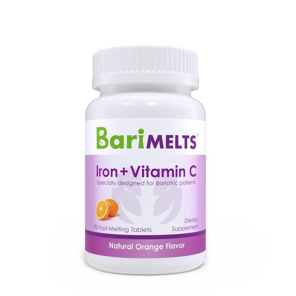 BariMelts Iron Supplement with Vitamin C - 1 Month Supply (90 Fast-Dissolving Tablets) - Post-Op Bariatric Vitamins​