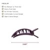TELETIES - Medium Flat Square Hair Clip - Fall Collection - Hair Claw Clips for Women - Strong Grip, Bendable Teeth, Curved Design - For All Hair Types and Textures - Burgundy Bliss