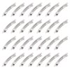 Mardatt 80 Pcs French Barrette Hair Clips Assortment Set 2.75 Inch Silver Metal Blank Alligator Hairpin Rectangle Craft Bow Clips for DIY Hairdressing Accessories (7 cm)