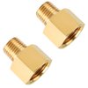 SUNGATOR 3/8 Inch Female to 1/4 Inch Male Reducer Adapter, NPT Brass Pipe Fittings Adapter, 1/4" to 3/8" Male Female NPT Reducer, Brass Reducer Pipe Extension Connector for Gas/Fuels/Oil, Pack of 2