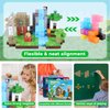 Magnetic Blocks-100PCS Magnetic Building Blocks, Magnetic Tiles Kids Build Cubes 2024 Upgraded STEM Game Toys, Christmas Birthday Gifts for Boys & Girls Ages 3+