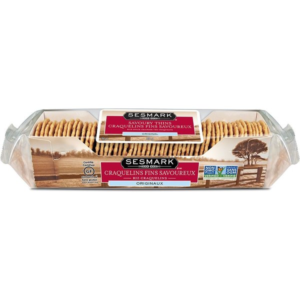 Sesmark Original, Savory Thins, Sesame Rice Crackers, 3.2 oz