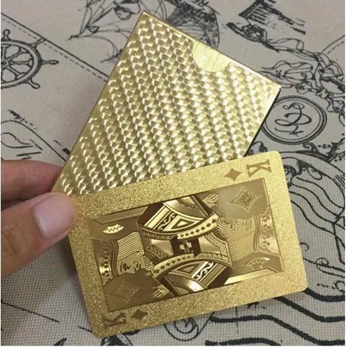 Gold Diamond Playing Cards - Durable and Waterproof, Perfect for Magic, Poker, Parties, and Special Occasions. Ideal for Memorable Gifts. (1 Deck)