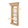 iLAND Dollhouse Accessories on 1/12 Scale, Wooden Dollhouse Window w/Molding in Neoclassical Style