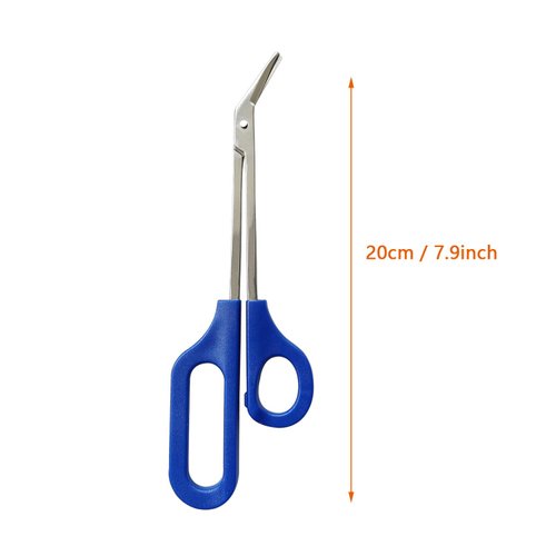 JJHREI 8 Inch Long Handle Toenail Scissors for Thick Nails & Easy Reach Long Handled Toe Nail Clippers for Seniors Women Men