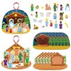 JUESMOS 24PCS Make a Nativity Scene Sticker Craft Kit Ornament Nativity Crafts Religious DIY Nativity Crafts for Kids Christmas Craft Set for Sunday School Classroom Christmas Party Favor Games Supply