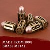 Bullet Metal Dice Set - Six Brass D6 Dices - Great for DND, Warhammer 40k, Role Playing Homebrews, D&D, ... Great RPG/Dungeons and Dragons/D and D Accessories Gifts. Can Use with Dice Tray/Tower