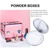 Beaupretty Powder Puff 2pcs Powder Compact Container, Plastic Empty Makeup Loose Powder Case with Puff and Elasticated Net Sifter Vintage Mirror