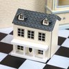 Toyvian Mini DIY Model Wooden Dollhouse kit Christmas Village Houses Toy House House Kit 3D Miniature Dollhouse Kit