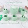 MCGMITT Silicone Tea Set, Tea Party Set for Little Girls Boys, 15 Pcs BPA Free Dishwasher Safe Pretend Tea Set for Toddlers Kids Age 3-6, Cute Toy Kitchen Accessories for Children Birthday Gifts