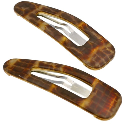 Camila Hair Clip French Hair Barrettes, 2 Inch, Set of 2, Strong Hold, No Slip Grip, Made in France