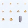 NAIL ANGEL Approx.1000pcs/bag Nail Art Round Metal Stud Different size Stud Gold and Silver Color 10011