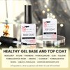 Makartt Gel Top Coat and Base Coat Set, No Wipe Top Coat Shine Finish Soak Off Gel Base Top Coat Long Lasting LED Nail Lamp Gel for Gel Nail Polish Salon Quality Nail Manicure Gifts, 2pcs 10ML