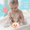 Gigilli Octopus Bath Toys, Christmas Stocking Suffers Bath Toys for Kids Ages 1-3, Baby Girl Light Up Bath Toy Sprinkler 6-12-18 Months, Toddlers Bath Fountain Toy Christmas Baby Birthday 1 2 3 Gifts