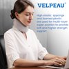 VELPEAU Neck Brace for Neck Pain and Support, Soft Cervical Collar for Sleeping, Vertebrae Whiplash Wrap Aligns, Stabilizes & Relieves Pressure in Spine for Women & Men(Grey, Medium 3″)