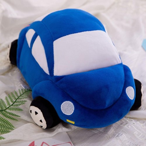 OUKEYI Car Plush Stuffed Cushion Truck Toy Super Cute Car Plush Pillow, Cute Cartoon Throw Pillow to for Little Boys, Girls Great Gift (blue)
