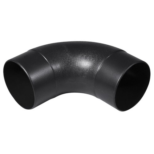 POWERTEC 70105 4" Elbow Dust Hose Connector, Black, 4", 90 Degree Elbow