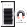 ACTROL Volume Eyelashes Extension D Curl 0.07mm 11mm Easy Fan Lashes Extension Self Fanning Eyelashes Extension volume Lashes Bloom in One Second Easy Fan Eyelashes Extension(D-0.07mm, 11mm)