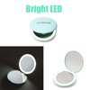 wobsion LED Lighted Travel Makeup Mirror, 1x/10x Magnification, Compact, Portable for Handbag, Purse, Pocket, 3.5 inch Illuminated, Folding, Handheld, 2-Sided , Round, Cyan