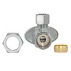 Eastman 3/8 Inch OD x 5/8 Inch OD (1/2 Inch Nom.) Quarter Turn Angle Stop Valve, Brass Plumbing Fitting, Chrome, 10738LF