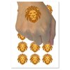 Regal Lion Head Temporary Tattoo Water Resistant Fake Body Art Set Collection - 54 1" Tattoos (1 Sheet)