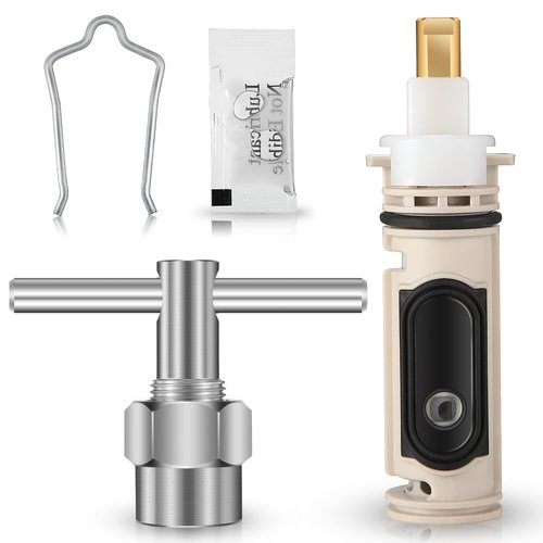 Enhon 1222 Replacement Cartridge Compatible with Moen with Puller, Tub Shower Cartridge Replacement Kit for One Handle Posi-temp Faucet (1 Set)