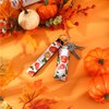 30 Pieces Thanksgiving Lipstick Holder Keychains Set with Wristlet Lanyards Fall Neoprene Lipstick Holder for Women Girls Lip Balm Holder Pouch Tracker Keys Chains Hand Wrist