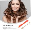 FOYTOKI Hair Rollers with Rubber Bands, 24pcs Hollow Roll Natural Hair Curler Curly Hair Tools Hair Perm Kit Hair Rollers, Plastic Man, As Shown, Cylindrical, One Count