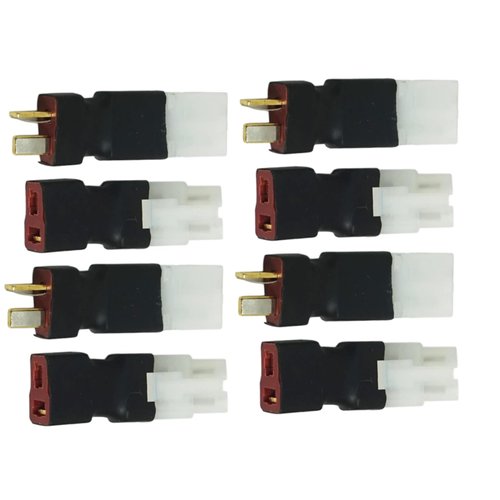 AFDHGS 8pcs Big Tamiya Style to Deans T Style Plug Female Male Adapter Connector for RC FPV Drone Car Truck Lipo NiMH Battery Charger ESC Parts