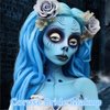 Go Ho Light Blue Face Paint Washable for Halloween Makeup,Creamy to Gel Water Based Body Paint Full Coverage for Adults Children Cosplay Corpse Bride SFX Costumes Festivals Makeup,25g