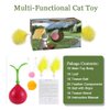 Abnaok 2-in-1 Cat Toy, Cat Interactive Toys for Indoor Cats Kitten Tumbler Balls Kitty Feather Toy, Cat-Digging Hole Toy Suitable as a Birthday Gift