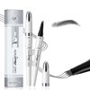 2024 New Magic Eyebrow Pencil,3D Waterproof Microblading Eyebrow Pen with 4 Fork Tip,Natural Makeup Long-Lasting Eyebrow Pencil,Makeup Fine Stroke Eyebrow Tattoo Pencil (Gray-B)