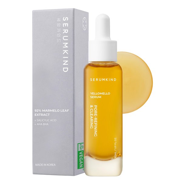 Korean Pore Refining Serum - Niacinimide Free - Yellowmello Extract 92 with Salicylic acid -1 fl.oz. - Pore Minimizing serum for Face - Korean Skincare Serum for Face - Nose pore minimizer