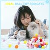 DODHEG 24 Pcs Colorful Pet Balls, Soft Plush Balls, Indoor Toy for Cat, Interactive Cat Toy.