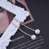 Sttiafay Vintage Rhinestone Pearl Drop Earrings Gold Long Tassel Pearl Earrings Linear Crystal Chain Earrings Cz Rhinestone Tennis Earrings Jewelry for Women