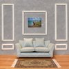 iLAND Dollhouse Couch, Modern Dollhouse Furniture on 1/12 Scale, Miniature Sofa for Dollhouse Living Room (Light Sky Blue Velvet)