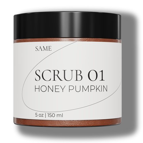 Same Skincare Face Scrub 01: Honey Pumpkin Face Exfoliator, Vitamin C, Green Tea & Chamomile, Pumpkin Seed Extract, Gently Exfoliate For Soft, Smooth, Radiant Glowing Skin, Organic, Cruelty Free, 5 oz