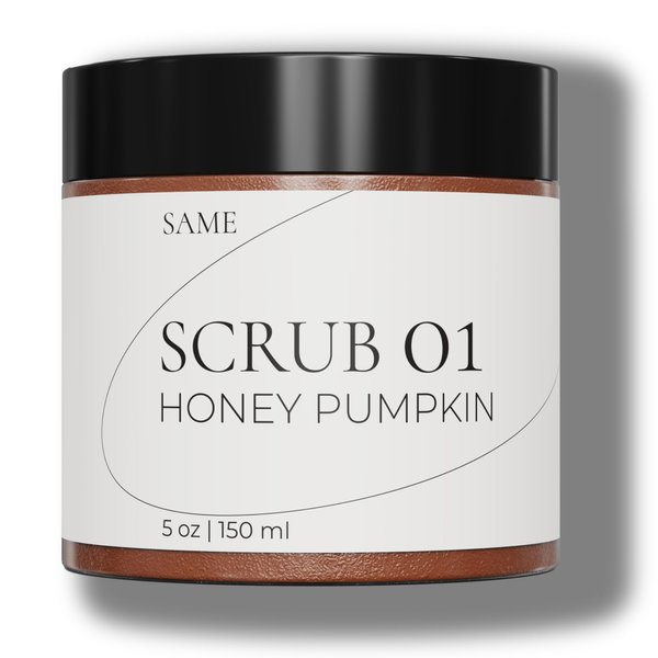 Same Skincare Face Scrub 01: Honey Pumpkin Face Exfoliator, Vitamin C, Green Tea & Chamomile, Pumpkin Seed Extract, Gently Exfoliate For Soft, Smooth, Radiant Glowing Skin, Organic, Cruelty Free, 5 oz